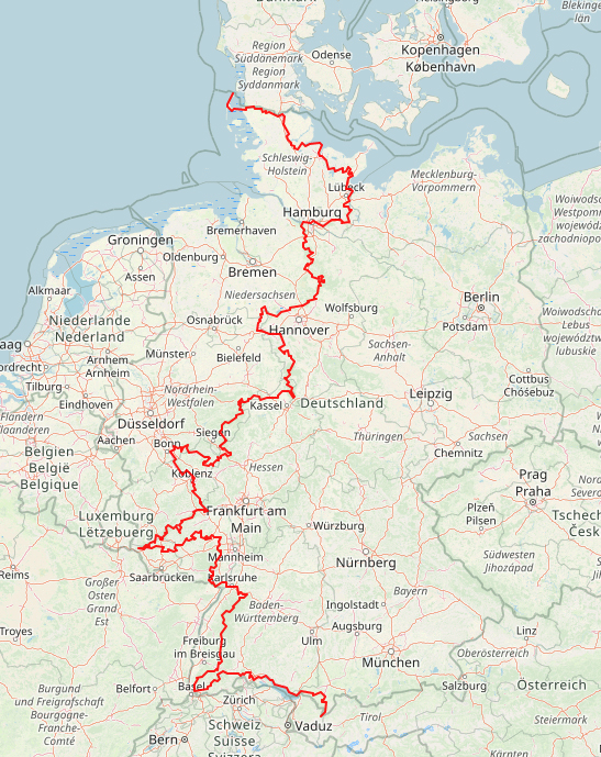 Map Noord Zuid Trail