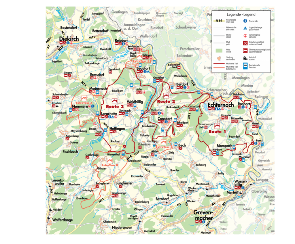 Mullerthal Trail Map
